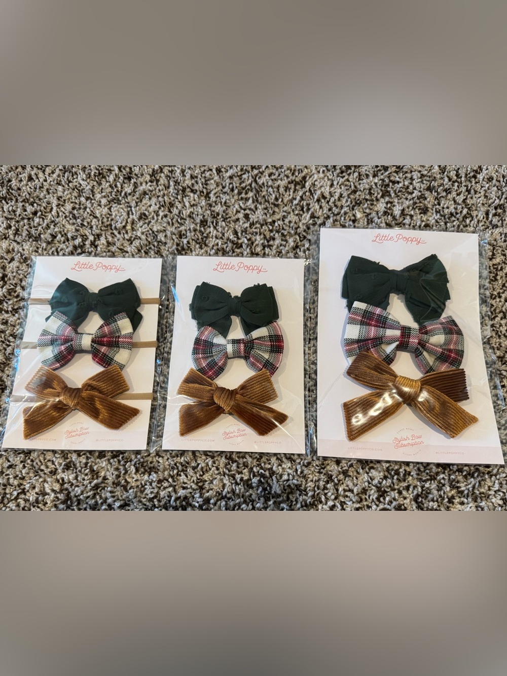Little Poppy Co 2019 December Set Sister Hair Bows